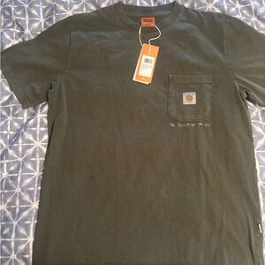 Men’s Rhythm Vintage Short Sleeve Tee, color FOREST, size Medium,NWT